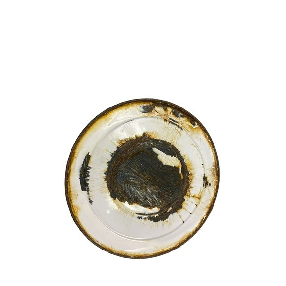 Vintage White Enamel Coffee Pot or Percolator Enamelware, 11" with Hinged Lid - Picture 7 of 7